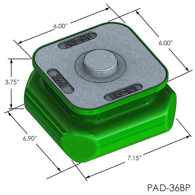 LEAF SPRING INSULATOR PAD - LOWER MACK (RUBBER PREMIUM) PAD36BP ...