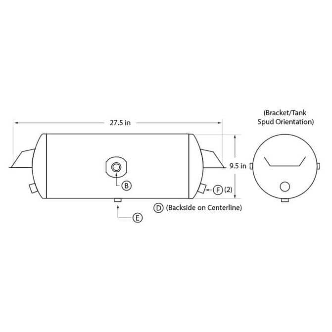 OTR-AIR BRAKE TANK 9.5OD BLACK ST9534 ST9534 | FleetPride OTR-AIR BRAKE TANK 9.5OD BLACK ST9534 ST9534 | FleetPride