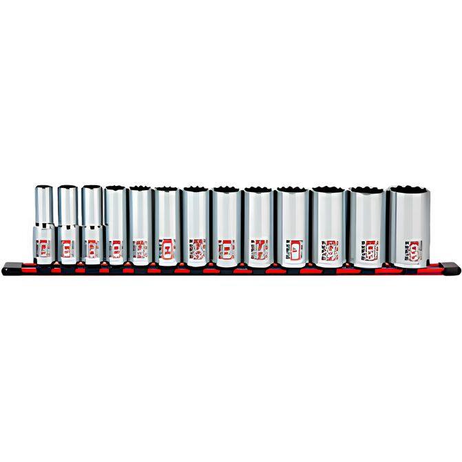SUNEX TOOLS-1/2in Drive SAE 12 Point Deep Socket Set SUU28002D | FleetPride