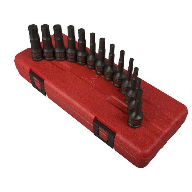 Sunex Tools 3/8" Drive SAE and Metric Impact Hex Driver Set - 13 Pieces ...