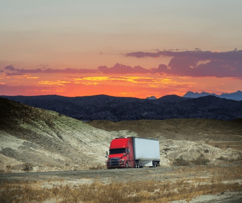 Semi Truck on Rugged Terrain